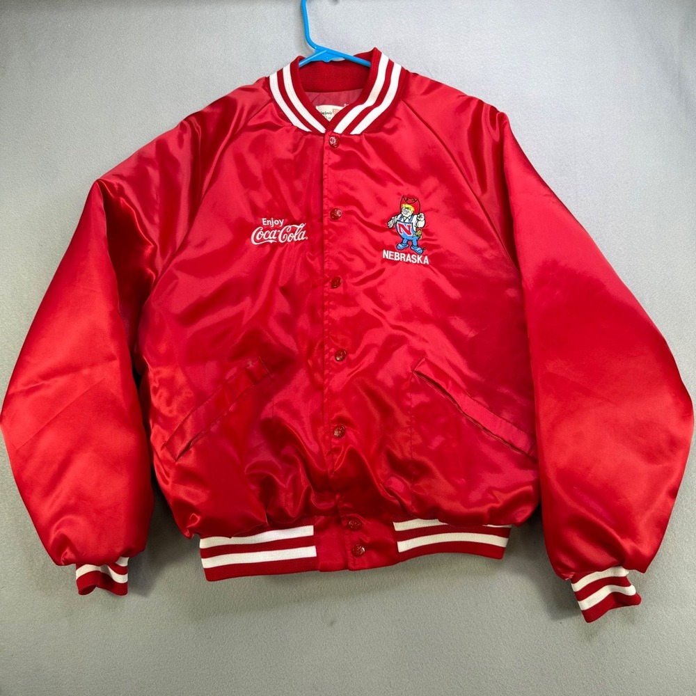 King Louie Coca-Cola Nebraska King Louie‎ Coca Cola Satin Bomber Jacket  L